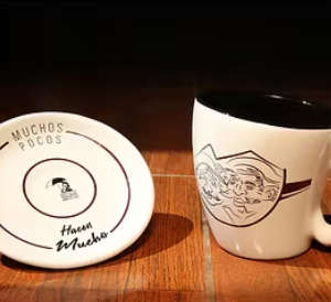 Plato y taza - (blanco)