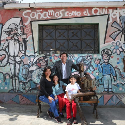 Centro cultural Quijote para la Vida en Puente Piedra. Fundador Eddy Ramos